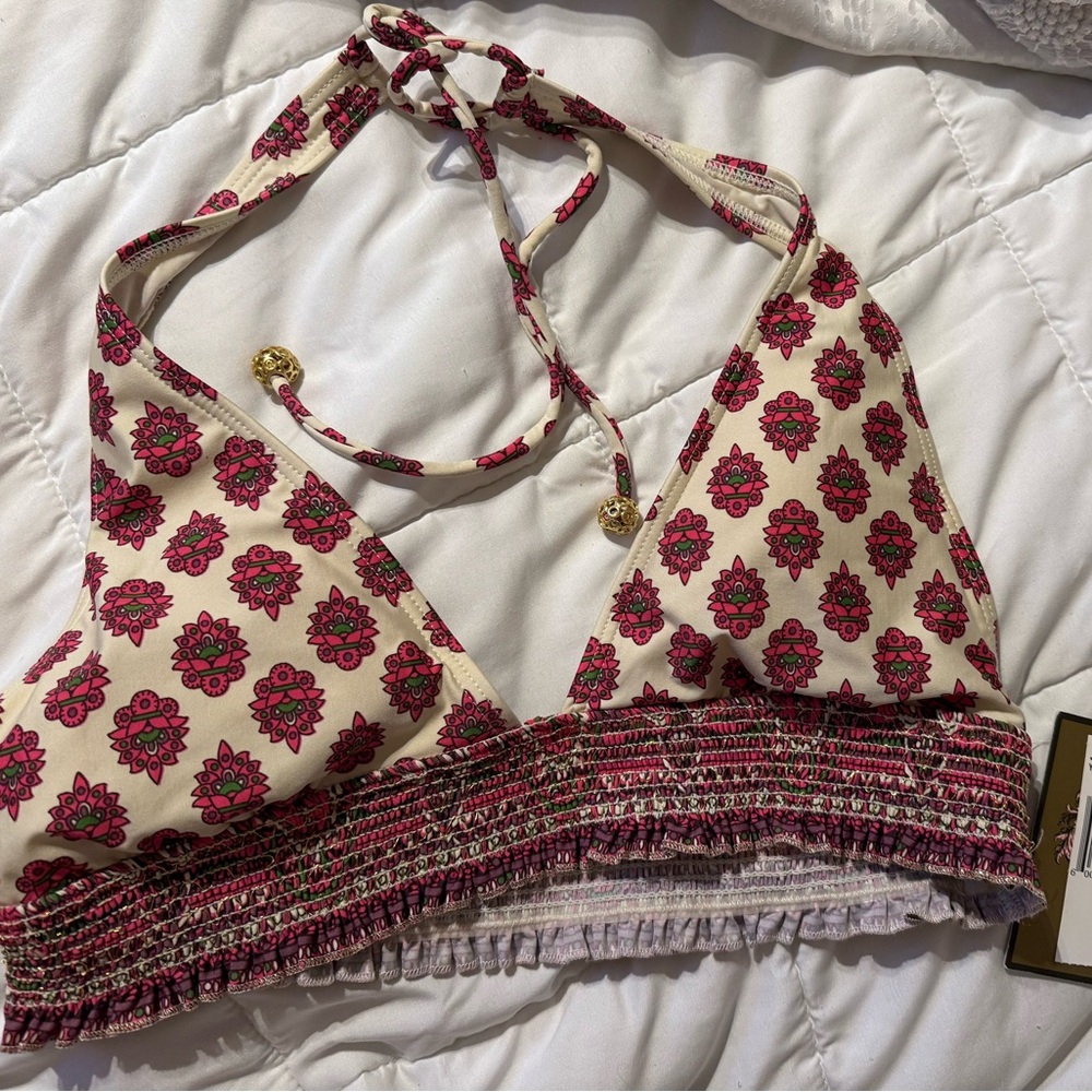 Floral Halter Bikini Top